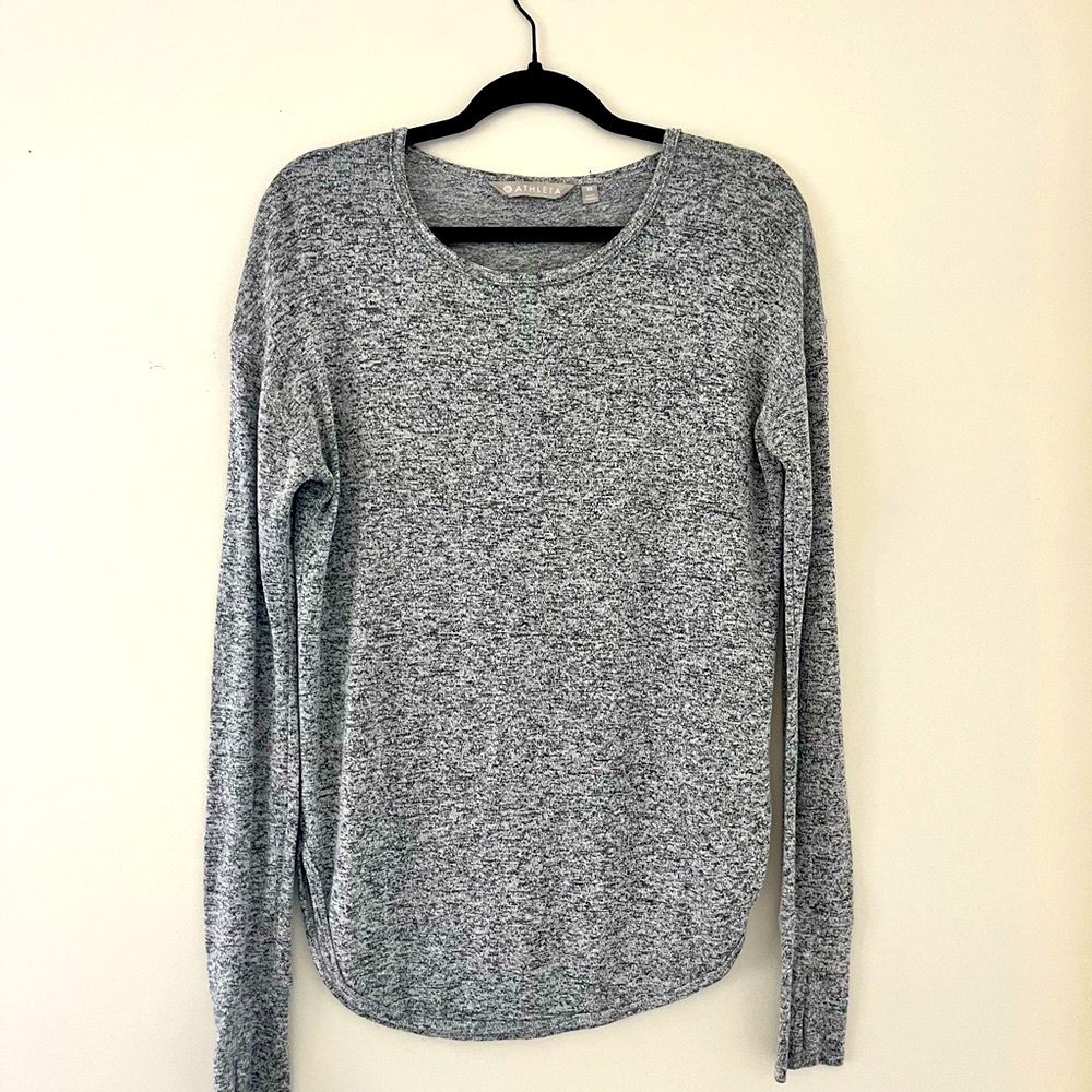 Athleta Women's Heather Grey Longsleeve Shirt